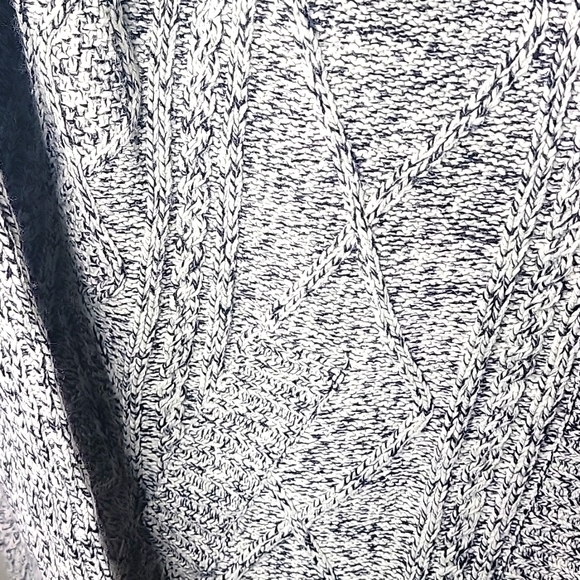 RD Style Daksha Cable Knit Cardigan wrap Style Sweater Gray Size SP - Picture 6 of 10